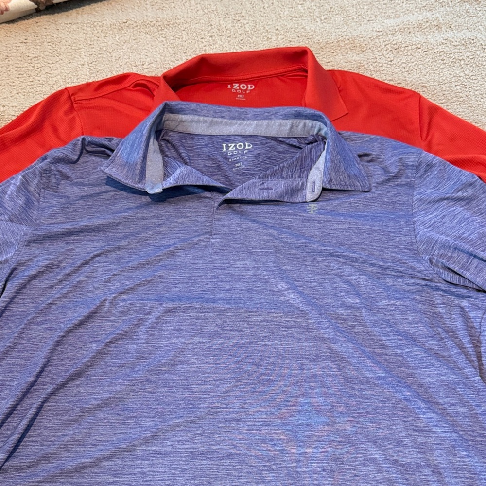 IZOD Men's Polo Shirt Duo in Blue and Red
